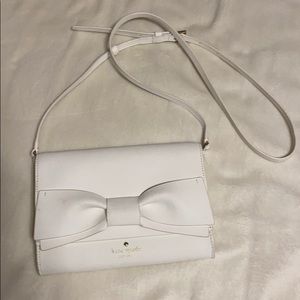 Kate spade white bow crossbody